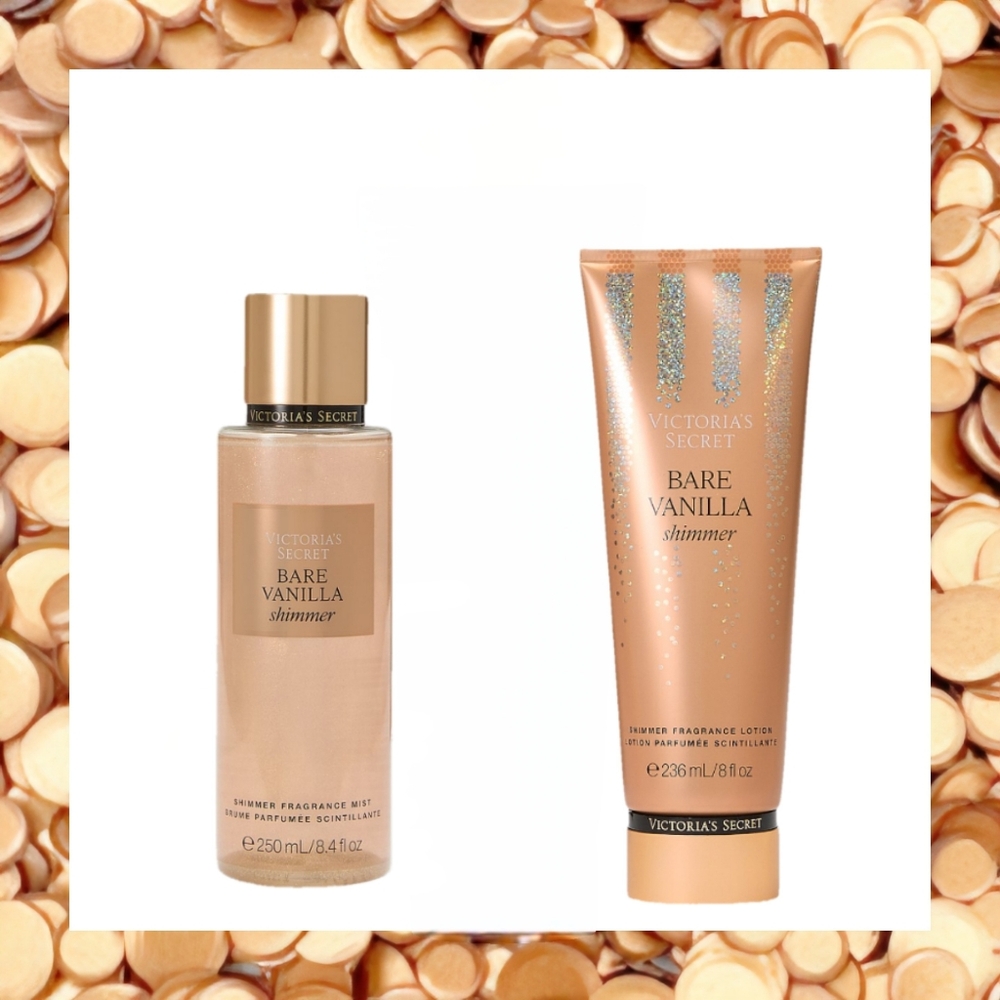 Victoria’s Secret Bare Vanilla Shimmer Mist {8.4 oz} & Lotion {8 oz} NEW